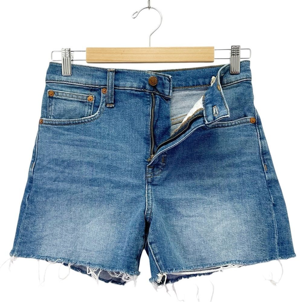 Madewell High-Rise Denim Shorts in Lavista Wash Size 26 Medium Wash Jean Short - Picture 5 of 12